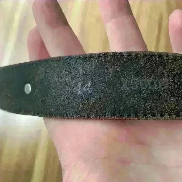 Brighton Onyx Two-Tone Leather Belt Size 44 Golf Theme - Picture 8 of 8